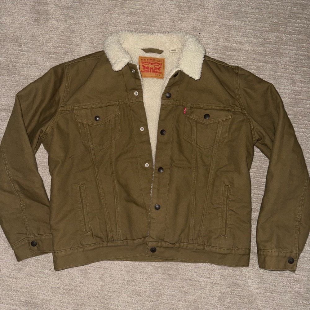 Size L Levi’s Brown Denim Sherpa Jacket